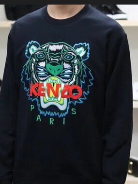 KENZO Paris Tiger Embroidered Sweatshirt - Large